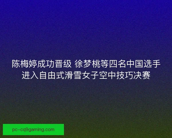 陈梅婷成功晋级 徐梦桃等四名中国选手进入自由式滑雪女子空中技巧决赛